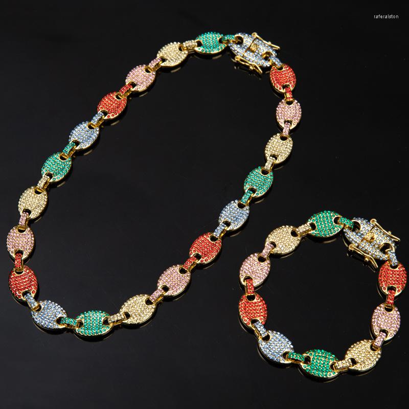 Choker Cuban Link Necklace Jewelry 12mm Pig Nose Coffee Bean Color Hip Hop Cubic Zirconia Bracelet Set
Choker Cuban Link Necklace Jewelry 12mm Pig Nose Coffee Bean Color Hip Hop Cubic Zirconia Bracelet Set