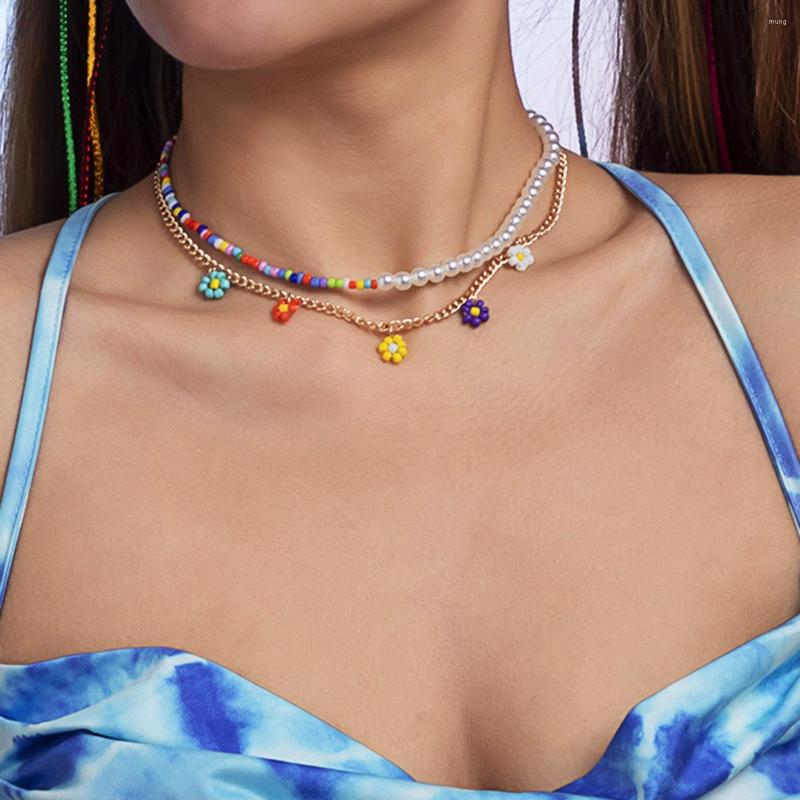 Choker Vintage Summer Beads Daisy Pendant Necklace Multi Layer Imitation Pearl Neck Collar Women Punk Hip Hop
Choker Vintage Summer Beads Daisy Pendant Necklace Multi Layer Imitation Pearl Neck Collar Women Punk Hip Hop