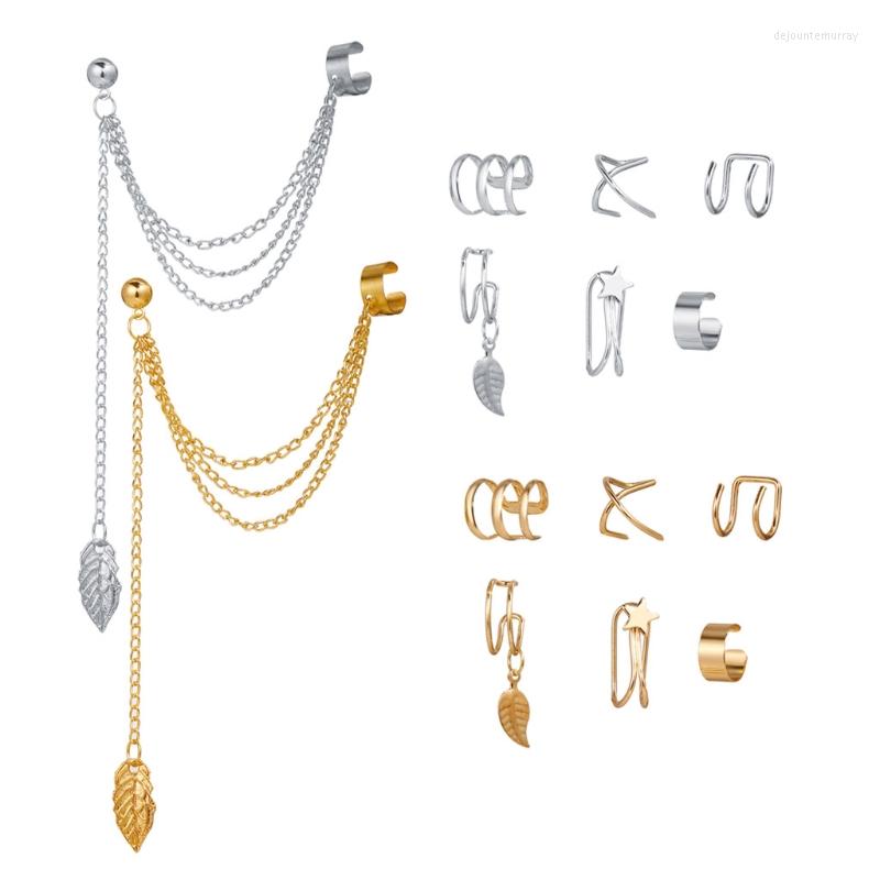 Backs Earrings 7Pcs Ear Cuff Fake Lip Cartilage Clip On Wrap Kit Non Piercing Tassel Drop Jewelry Set For Women
Backs Earrings 7Pcs Ear Cuff Fake Lip Cartilage Clip On Wrap Kit Non Piercing Tassel Drop Jewelry Set For Women