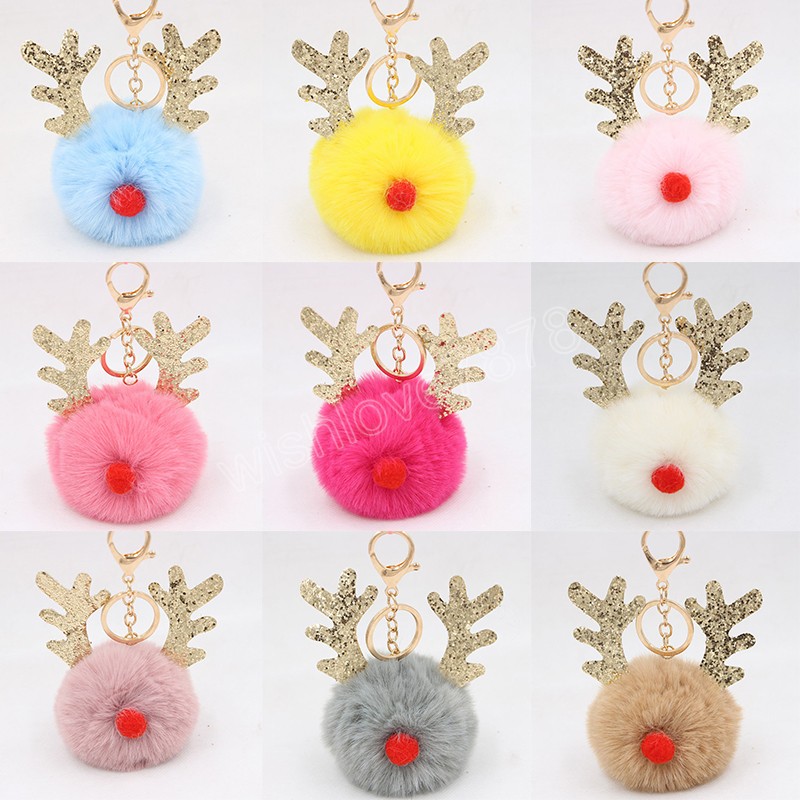 Plush Elk Pendants Key ring Keychain Pompom Reindeer Fur Ball Doll Keychain Xmas Ornaments Party Favors Christmas New Year
Plush Elk Pendants Key ring Keychain Pompom Reindeer Fur Ball Doll Keychain Xmas Ornaments Party Favors Christmas New Year