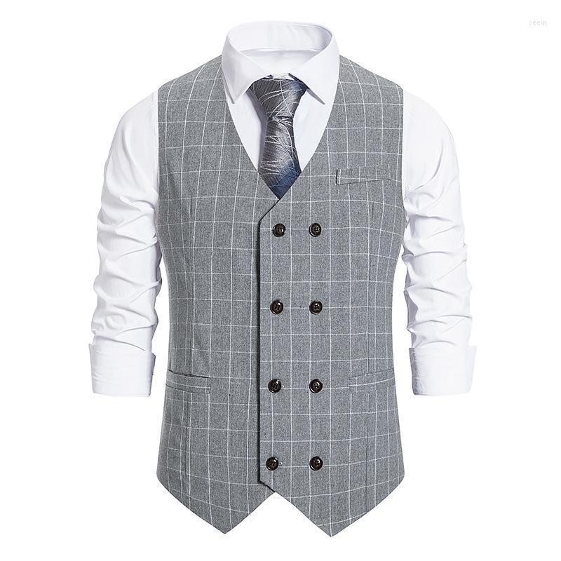 Men' Vests Mens Vintage Plaid Hipster Double Breasted Dress Vest Waistcoat Men Business Wedding Party Dinner Gilet, Navy
Men' Vests Mens Vintage Plaid Hipster Double Breasted Dress Vest Waistcoat Men Business Wedding Party Dinner Gilet, Navy