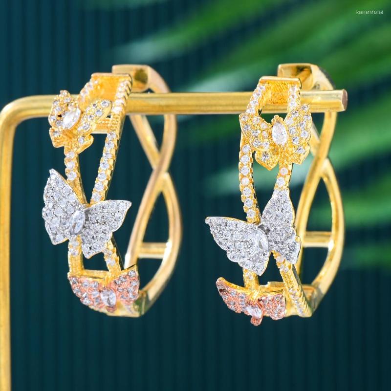 Hoop Earrings Missvikki Full Shiny Cubic Zirconia Sweet With Butterfly Accessories Women Noble Anniversary Jewelry 2022
Hoop Earrings Missvikki Full Shiny Cubic Zirconia Sweet With Butterfly Accessories Women Noble Anniversary Jewelry 2022