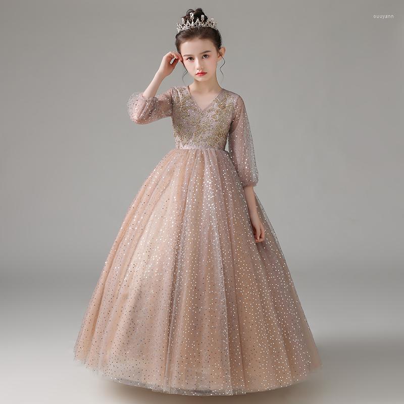 Girl Dresses Khaki Champagne Red Gray Flower Girl's Dress Three Quarter Sleeves Ball Gown Girls' Party Gowns
Girl Dresses Khaki Champagne Red Gray Flower Girl's Dress Three Quarter Sleeves Ball Gown Girls' Party Gowns