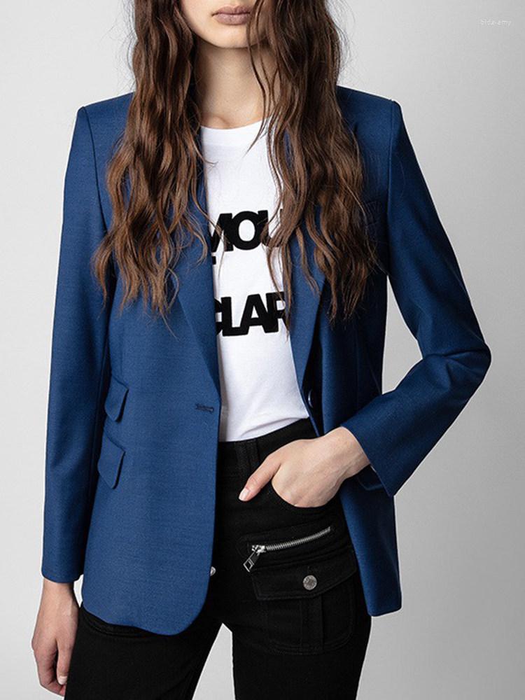 Women's Suits Women Blazer 2022 Autumn Winter Rhinestones Buttons Suit Coat Blue Long Sleeve Notched Single Button
Women's Suits Women Blazer 2022 Autumn Winter Rhinestones Buttons Suit Coat Blue Long Sleeve Notched Single Button