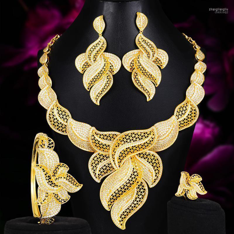 Necklace Earrings Set & GODKI Luxury Feather Leaf Nigerian Choker For Women Wedding Cubic Zircon CZ Dubai Gold Bridal 2022, Picture shown
Necklace Earrings Set & GODKI Luxury Feather Leaf Nigerian Choker For Women Wedding Cubic Zircon CZ Dubai Gold Bridal 2022, Picture shown