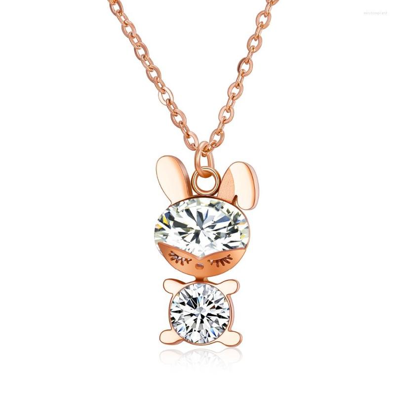 Pendant Necklaces Cute Stainless Steel Inlay CZ Necklace For Women Charm Rose Gold Color Girl Party Choker Collar Jewelry Gift
Pendant Necklaces Cute Stainless Steel Inlay CZ Necklace For Women Charm Rose Gold Color Girl Party Choker Collar Jewelry Gift