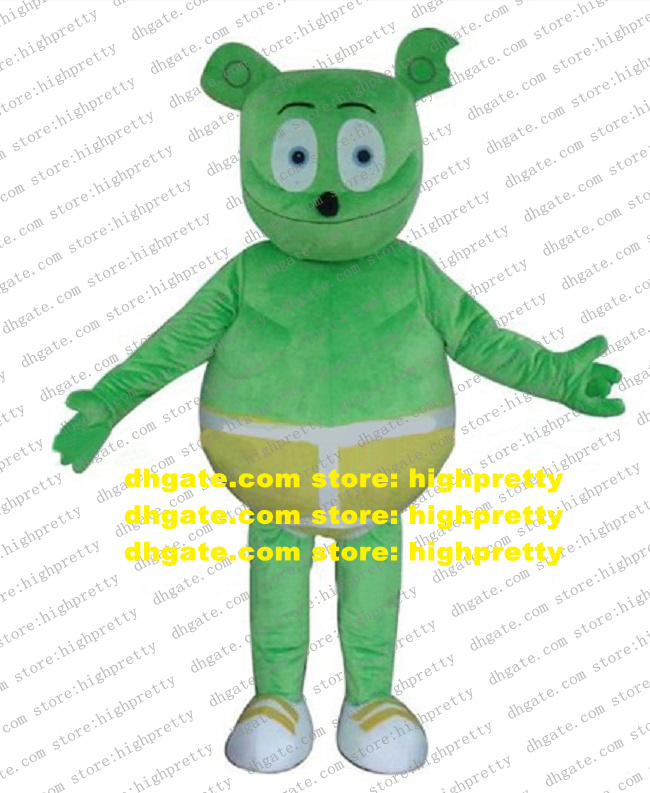 Lovely Green Gummy Bear Gummibar Mascot Costume With Black Small Round Nose Thin Long Green Pants White Shoes No.4600, As in photos
Lovely Green Gummy Bear Gummibar Mascot Costume With Black Small Round Nose Thin Long Green Pants White Shoes No.4600, As in photos