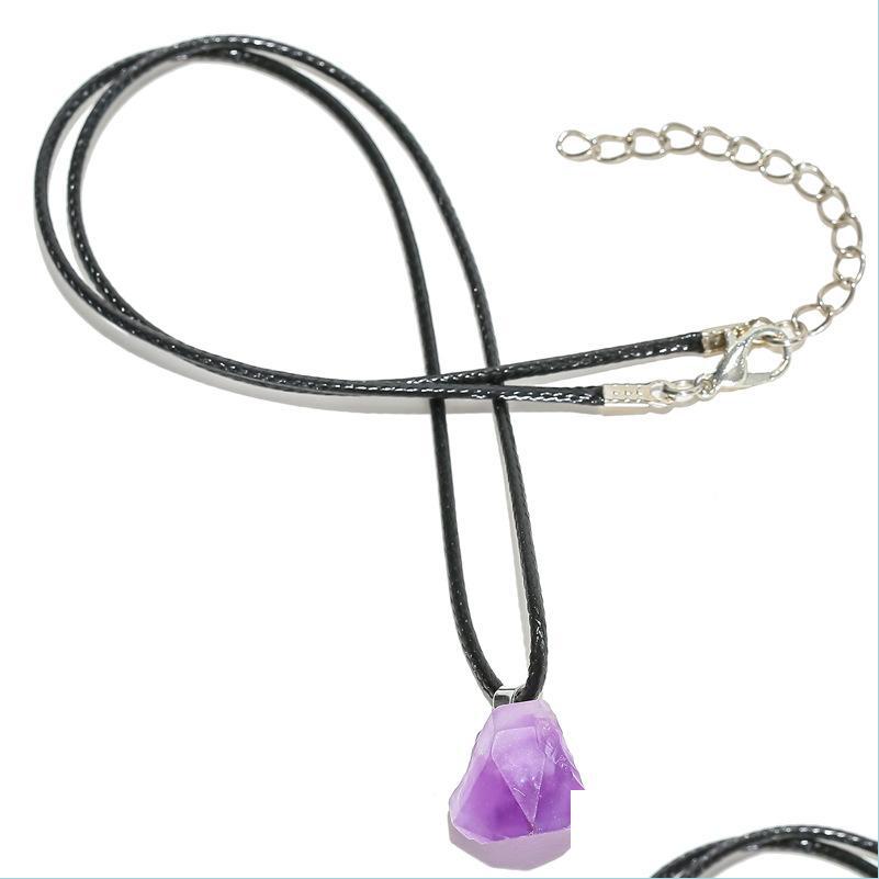 Pendant Necklaces Geometric Irregar Rough Amethyst Natural Stone Crystal Pendant Simple Versatile Necklace For Women Drop Delivery 2 Dhgne
Pendant Necklaces Geometric Irregar Rough Amethyst Natural Stone Crystal Pendant Simple Versatile Necklace For Women Drop Delivery 2 Dhgne