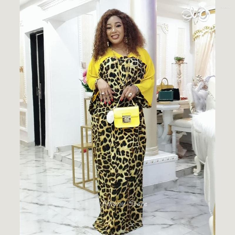 Casual Dresses African Woman Dress Leopard Pattern Digital Printing Knitting Cotton O-neck Plus Size Loose High Stretch Elegant Fashion Robe, Yellow
Casual Dresses African Woman Dress Leopard Pattern Digital Printing Knitting Cotton O-neck Plus Size Loose High Stretch Elegant Fashion Robe, Yellow