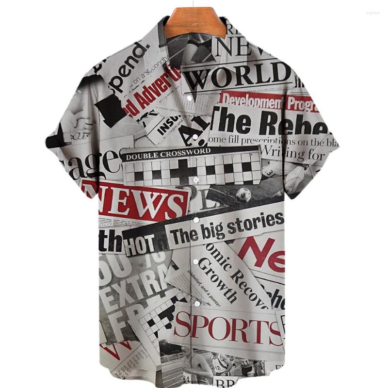 Men's Casual Shirts 2022 Retro Shirt For Men Vintage S Papers 3d Print Lapel Hawaiian Short-sleeved Tops Men's Male Clothes, Zf-1017
Men's Casual Shirts 2022 Retro Shirt For Men Vintage S Papers 3d Print Lapel Hawaiian Short-sleeved Tops Men's Male Clothes, Zf-1017