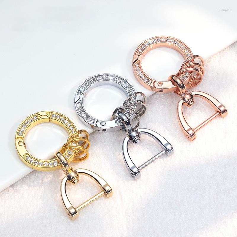 Keychains 360 Degree Rotation Inlay Rhinestone Keychain High Quality Simple Spring Keyfob Stirrup Keyring Metal Connecting Buckle
Keychains 360 Degree Rotation Inlay Rhinestone Keychain High Quality Simple Spring Keyfob Stirrup Keyring Metal Connecting Buckle