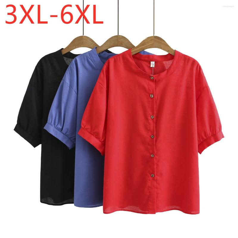 Women's Blouses 2022 Ladies Summer Plus Size Tops For Women Large Blouse Short Sleeve Casual Cotton Linen Red O-neck Shirt 3XL 5XL 6XL, Blue
Women's Blouses 2022 Ladies Summer Plus Size Tops For Women Large Blouse Short Sleeve Casual Cotton Linen Red O-neck Shirt 3XL 5XL 6XL, Blue