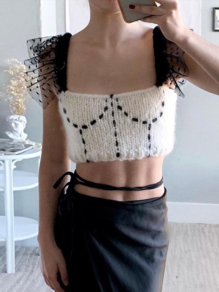 Women' Tanks Hbenna Y2K Camis Women Ruffles Sleeve Sexy Fashion 2022 Summer Crop Top Party Elegant Patchwork Laceup And Tank, White
Women' Tanks Hbenna Y2K Camis Women Ruffles Sleeve Sexy Fashion 2022 Summer Crop Top Party Elegant Patchwork Laceup And Tank, White