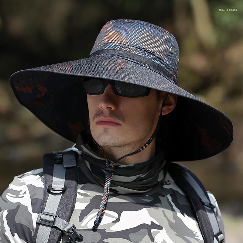 Berets Fashion Men's Summer Hat Outdoor Sun Screen Camouflage Hiking Hats Cycling Fishing Cap Big Brim Fisherman UV Protection, Black
Berets Fashion Men's Summer Hat Outdoor Sun Screen Camouflage Hiking Hats Cycling Fishing Cap Big Brim Fisherman UV Protection, Black