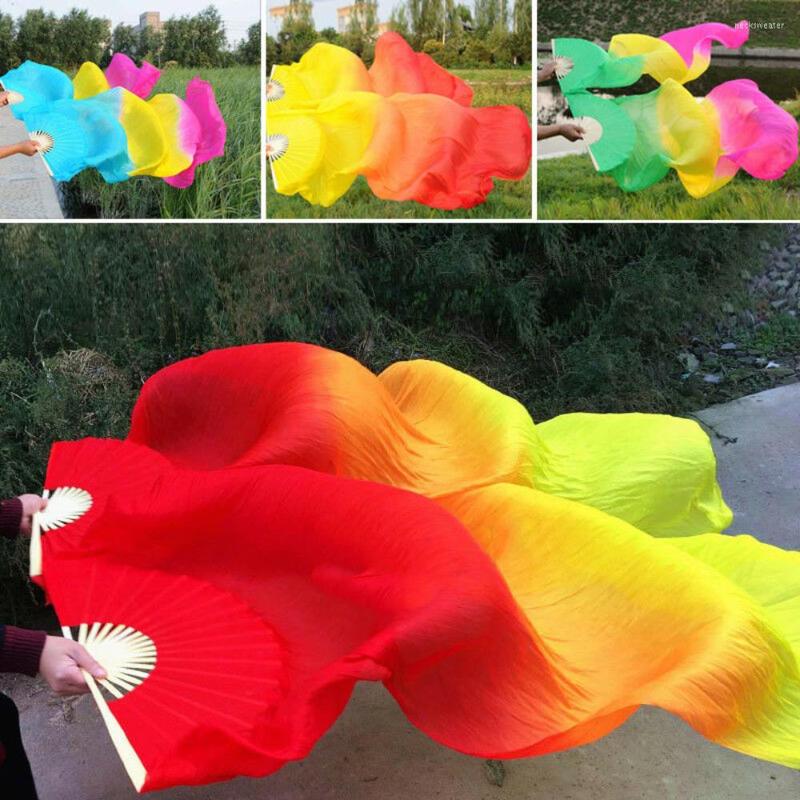 Stage Wear High Quality Tie-dyed Belly Dancing Fan Flame Tricolor Gradient Handmade Colorful Bamboo Long Silk Fans, Left 
Stage Wear High Quality Tie-dyed Belly Dancing Fan Flame Tricolor Gradient Handmade Colorful Bamboo Long Silk Fans, Left