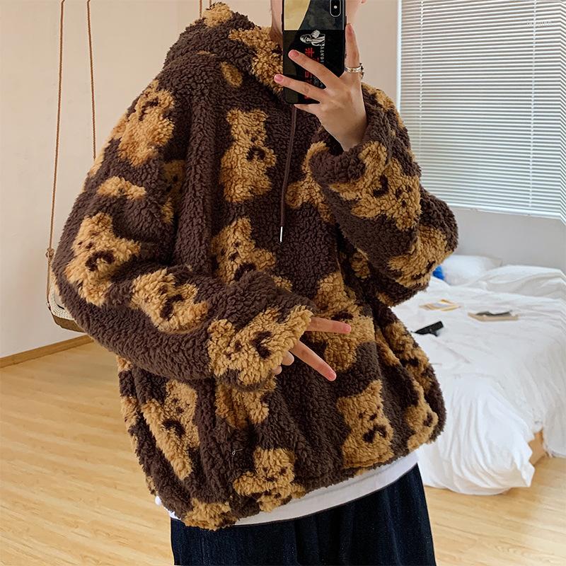 Men' Hoodies Sweatshirts Mens Loose Casual Printed Bear Coat Plus Velvet Tops Thicken Warm Sports Pullover Male Clothes Autumn Winter, Black
Men' Hoodies Sweatshirts Mens Loose Casual Printed Bear Coat Plus Velvet Tops Thicken Warm Sports Pullover Male Clothes Autumn Winter, Black