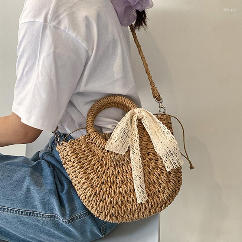 Evening Bags Summer Straw Bow Crossbody Bag Woman Casual Simple Basket Women's Handbag Fashion Brand Designer Ladies Shoulder 2022, Khaki bag
Evening Bags Summer Straw Bow Crossbody Bag Woman Casual Simple Basket Women's Handbag Fashion Brand Designer Ladies Shoulder 2022, Khaki bag