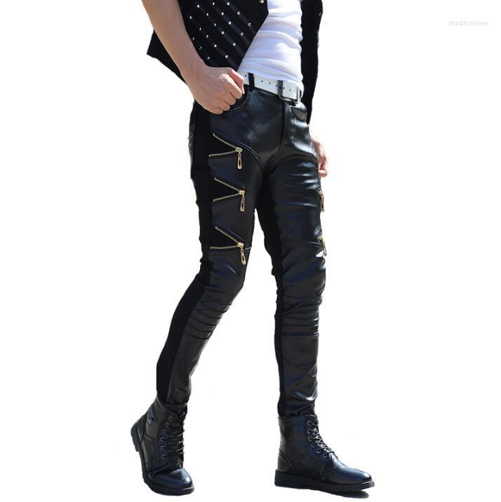 Men's Pants Spring Summer Men's Casual Leather Korean Men Slim Feet Stitching Hair Stylist Nightclubs Skinny 27, Black
Men's Pants Spring Summer Men's Casual Leather Korean Men Slim Feet Stitching Hair Stylist Nightclubs Skinny 27, Black