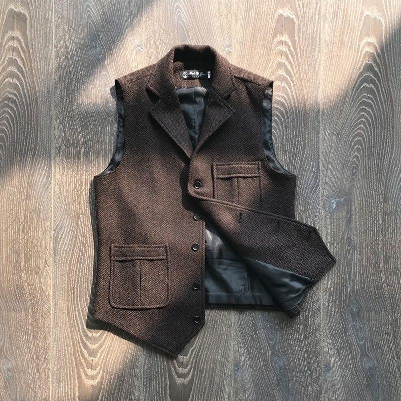 Men' Vests Men' Suit Vest Herringbone Wool Tweed Vintage Steampunk Waistcoat Formal Business Casual For Men Wedding 2022 Q22, Hongkafeise
Men' Vests Men' Suit Vest Herringbone Wool Tweed Vintage Steampunk Waistcoat Formal Business Casual For Men Wedding 2022 Q22, Hongkafeise