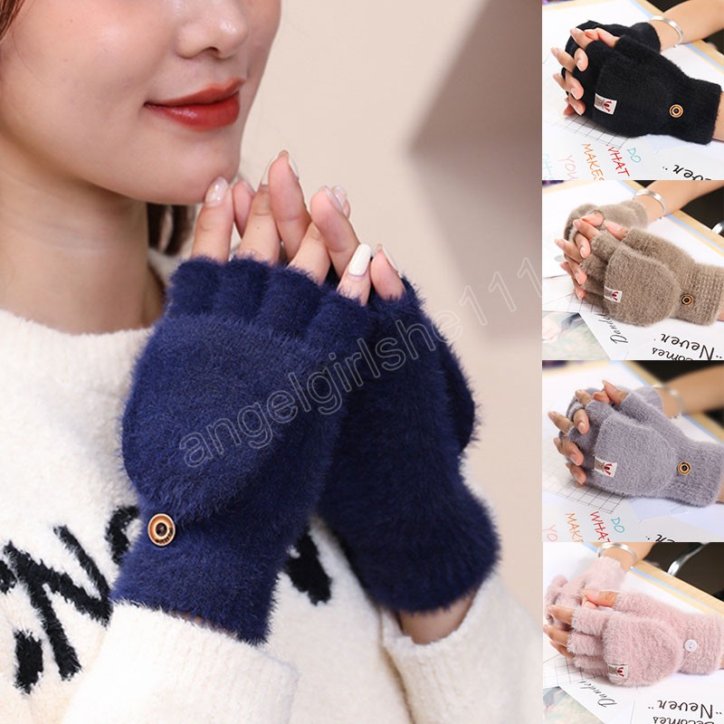 Winter Women Half-finger Gloves Flip-top Gloves Warm Comfortable Soft Stylish Thick Imitation Mink Velvet Solid Gloves
Winter Women Half-finger Gloves Flip-top Gloves Warm Comfortable Soft Stylish Thick Imitation Mink Velvet Solid Gloves