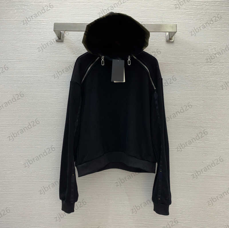 Womens Hoodie Sweatshirt Double Shoulder Zipper Stitching Webbing Letter Print Hoody Designer Simple Casual Style Hoodies Coat Autumn Winter Women Tops 1970, 17
Womens Hoodie Sweatshirt Double Shoulder Zipper Stitching Webbing Letter Print Hoody Designer Simple Casual Style Hoodies Coat Autumn Winter Women Tops 1970, 17