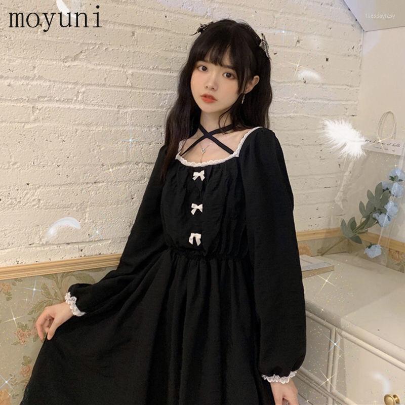 Casual Dresses French Style Retro Dark Gothic Lolita Long-Sleeved Dress For Women Spring/Summer Japanese Soft Girl Cute Waist-Tight, Black
Casual Dresses French Style Retro Dark Gothic Lolita Long-Sleeved Dress For Women Spring/Summer Japanese Soft Girl Cute Waist-Tight, Black