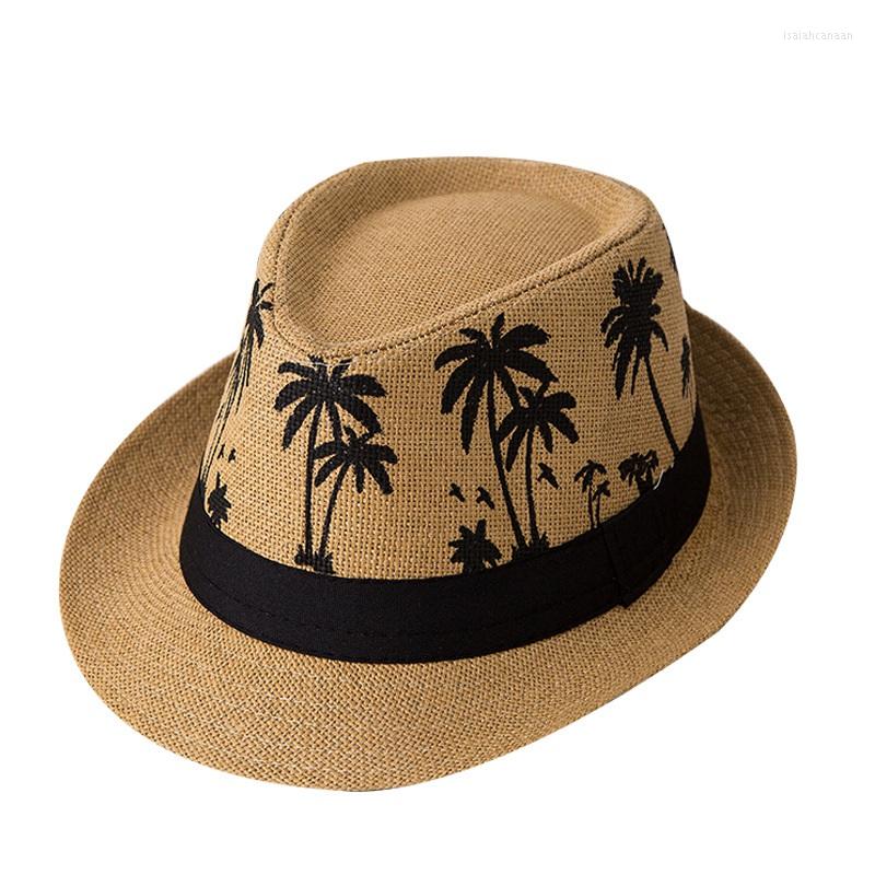 Berets Palm Tree Sun Protection Unisex Short Brim Straw Hat Shade Breathable Beach Men Summer Cap Jazz, 02
Berets Palm Tree Sun Protection Unisex Short Brim Straw Hat Shade Breathable Beach Men Summer Cap Jazz, 02
