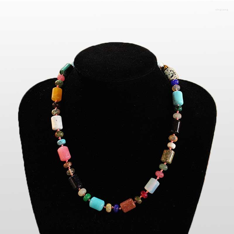 Choker Arrival Natural Semi-Precious Stones Multi-color Cylinder Crystal Ladies Necklaces Exquisite Small Gifts
Choker Arrival Natural Semi-Precious Stones Multi-color Cylinder Crystal Ladies Necklaces Exquisite Small Gifts