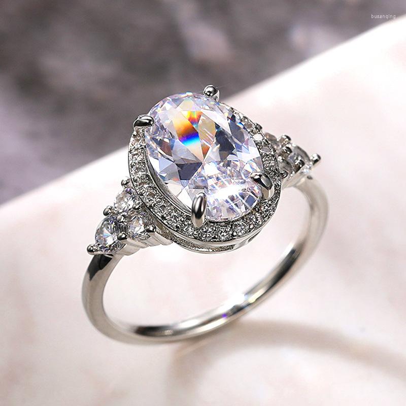 Wedding Rings YOUHAOCC Simple Egg-shaped Micro-set Engagement Ring Ladies Bridal Fashion Diamond Jewelry Size 6-10
Wedding Rings YOUHAOCC Simple Egg-shaped Micro-set Engagement Ring Ladies Bridal Fashion Diamond Jewelry Size 6-10