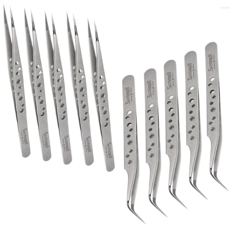 Professional Hand Tool Sets 5pcs Straight Curved Electronics Tweezers ESD Tip Precision Stainless Steel Forceps SMD BGA SMT Phone Repair
Professional Hand Tool Sets 5pcs Straight Curved Electronics Tweezers ESD Tip Precision Stainless Steel Forceps SMD BGA SMT Phone Repair