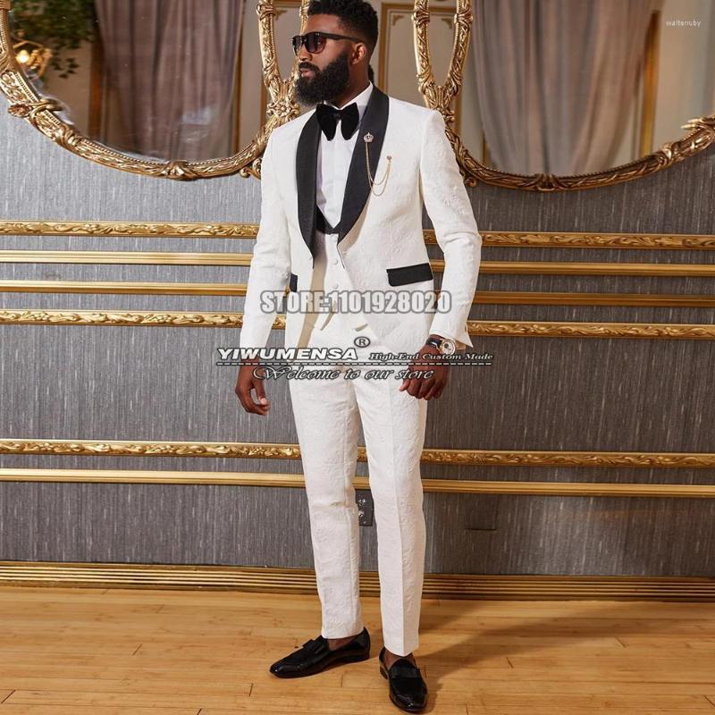 Men's Suits Ivory Jacquard Wedding For Men Shawl Lapel Groomsmen Tuxedos Formal Party Blazer Set Jacket Vest Pants 3 Piece Masculino, Model 2
Men's Suits Ivory Jacquard Wedding For Men Shawl Lapel Groomsmen Tuxedos Formal Party Blazer Set Jacket Vest Pants 3 Piece Masculino, Model 2