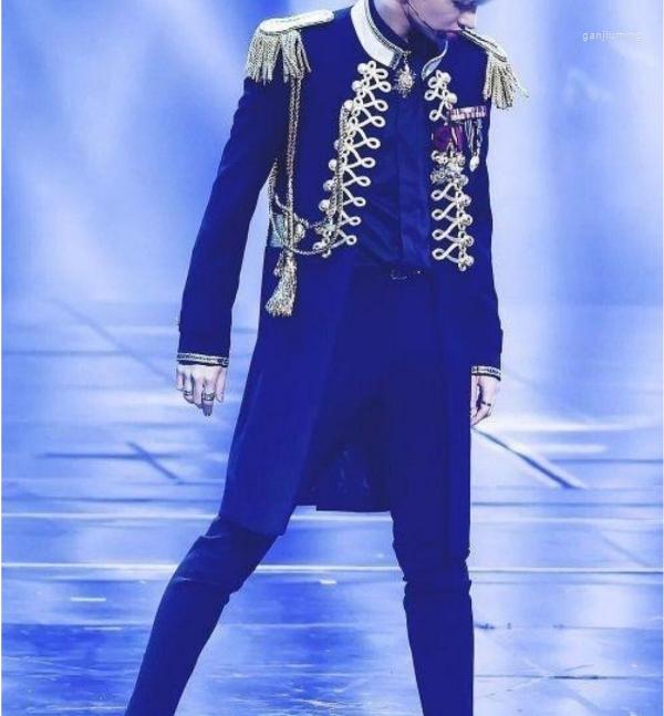 Men's Jackets Male Singer Dancer Stage Performance Costume Magician Hair Stylist Casual Long Suit Jacket Men Clothing Black Gold Tassle Tops
Men's Jackets Male Singer Dancer Stage Performance Costume Magician Hair Stylist Casual Long Suit Jacket Men Clothing Black Gold Tassle Tops