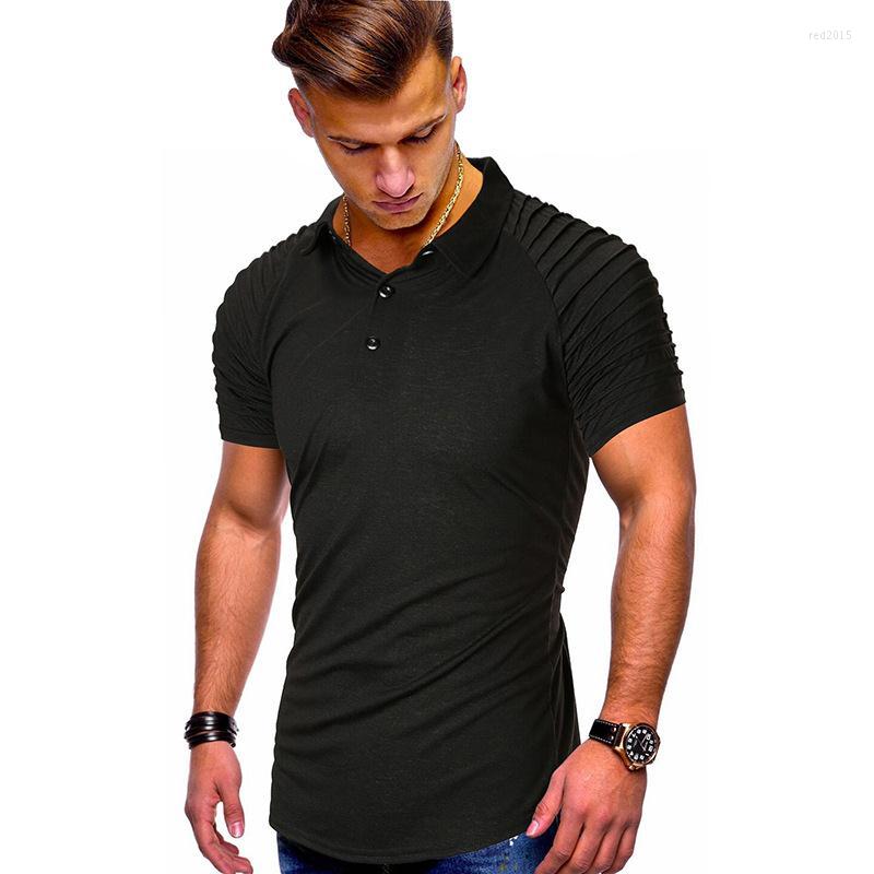 Men' Polos Men' Short Sleeved T-shirt Solid Color Shoulder Fold Casual Polo Shirt Black Designer
Men' Polos Men' Short Sleeved T-shirt Solid Color Shoulder Fold Casual Polo Shirt Black Designer