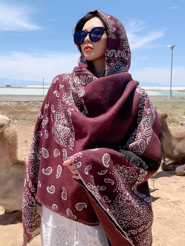 Scarves Imitation Cashmere Elegant Women Scarf Winter Hooded Poncho Warm Female Thick Wrap Blanket Capa Para Mujer Pashmina Shawl Chales
Scarves Imitation Cashmere Elegant Women Scarf Winter Hooded Poncho Warm Female Thick Wrap Blanket Capa Para Mujer Pashmina Shawl Chales