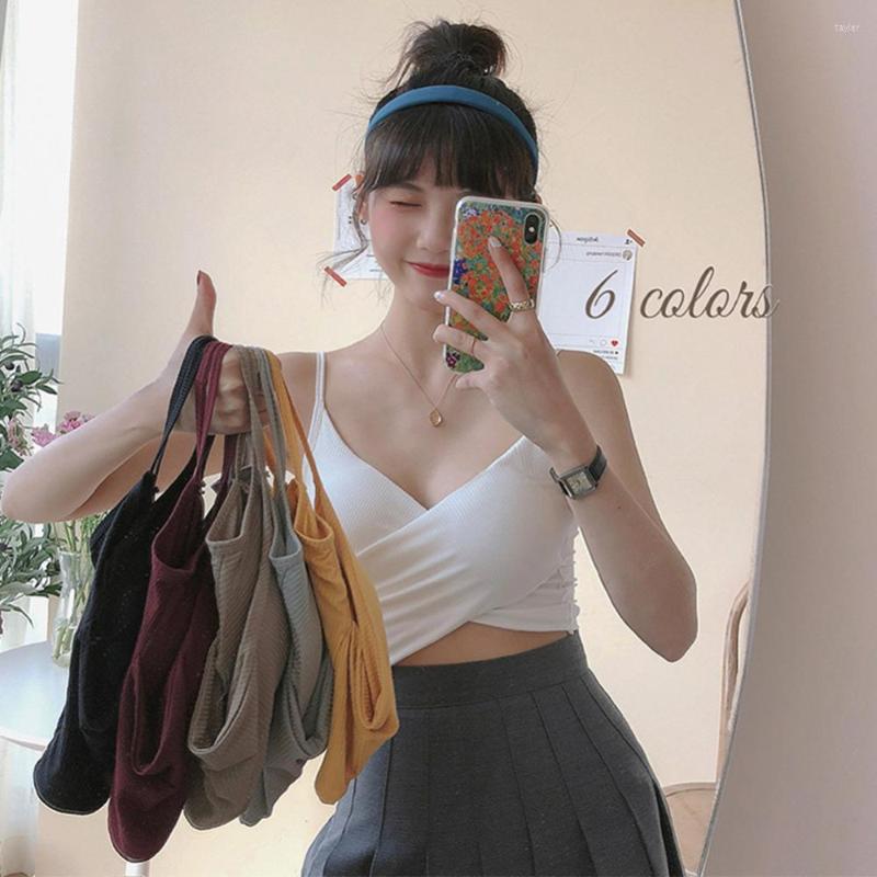 Camisoles & Tanks Ladies Camisole Vest With Chest Pad Summer Outer Wear All-match Sexy Slim Short Gathering Backless Inner Bottoming, White
Camisoles & Tanks Ladies Camisole Vest With Chest Pad Summer Outer Wear All-match Sexy Slim Short Gathering Backless Inner Bottoming, White