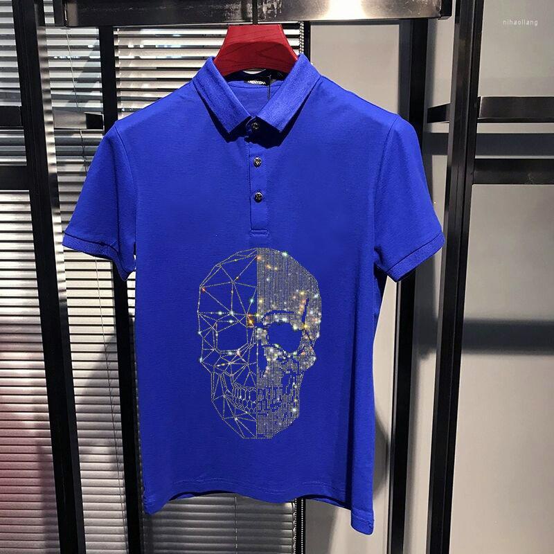 Men's Polos Hairstylist Rock Design Style Trend Diamond Skull Crystal Men's Rhinestone Polo Short Sleeved Summer Brand Shirt, As shown asian size
Men's Polos Hairstylist Rock Design Style Trend Diamond Skull Crystal Men's Rhinestone Polo Short Sleeved Summer Brand Shirt, As shown asian size