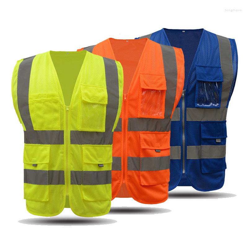 Men's Vests Mesh Safety Reflective Warning Vest High Visibility Work Waistcoat Security Protective, Blue
Men's Vests Mesh Safety Reflective Warning Vest High Visibility Work Waistcoat Security Protective, Blue