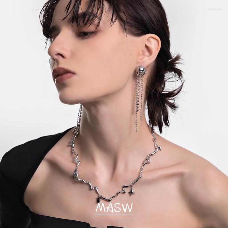 Dangle Earrings MASW Cool Long Tassel 2022 Trend Simply High Quality Brass Thick Silver Plated For Women Jewelry
Dangle Earrings MASW Cool Long Tassel 2022 Trend Simply High Quality Brass Thick Silver Plated For Women Jewelry