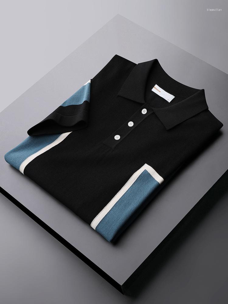 Men's Polos Men 2022 Polo Shirt Male Summer Striped Ice Silk Knitted Sweater Pullover Casual Turn-down Collar Slim Fit Tops B114, White
Men's Polos Men 2022 Polo Shirt Male Summer Striped Ice Silk Knitted Sweater Pullover Casual Turn-down Collar Slim Fit Tops B114, White