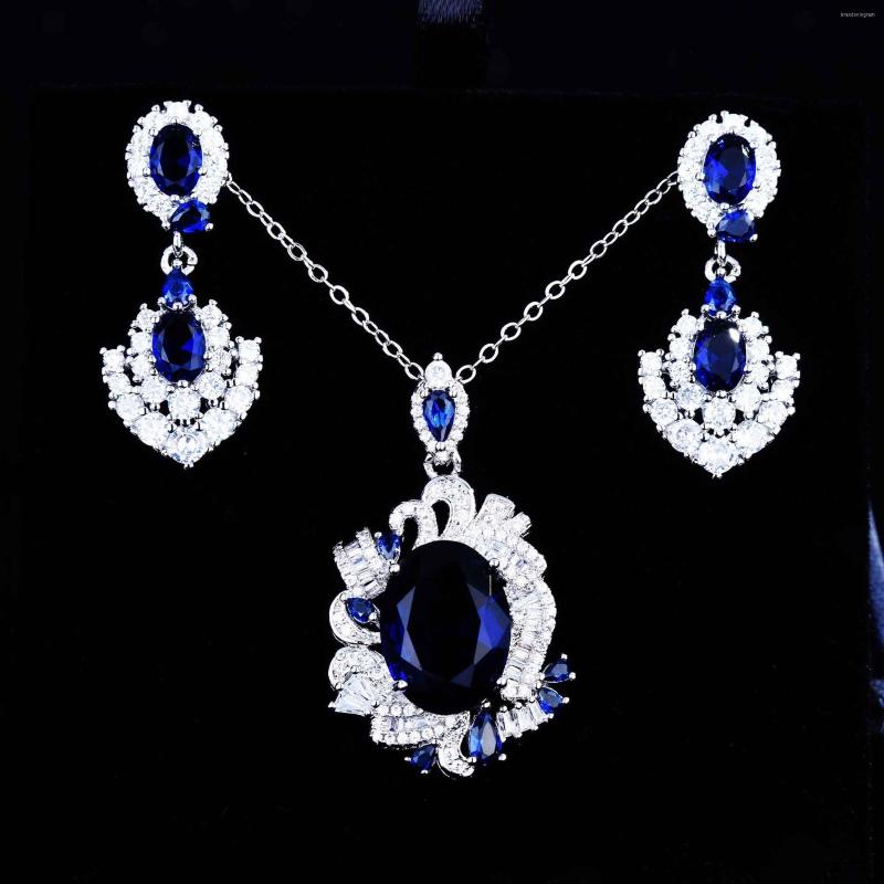 Necklace Earrings Set Luxury Design Silver Color Jewelry For Women Vintage Tanzanite Blue Stone Pendant Dainty Party Accessoires, Picture shown
Necklace Earrings Set Luxury Design Silver Color Jewelry For Women Vintage Tanzanite Blue Stone Pendant Dainty Party Accessoires, Picture shown