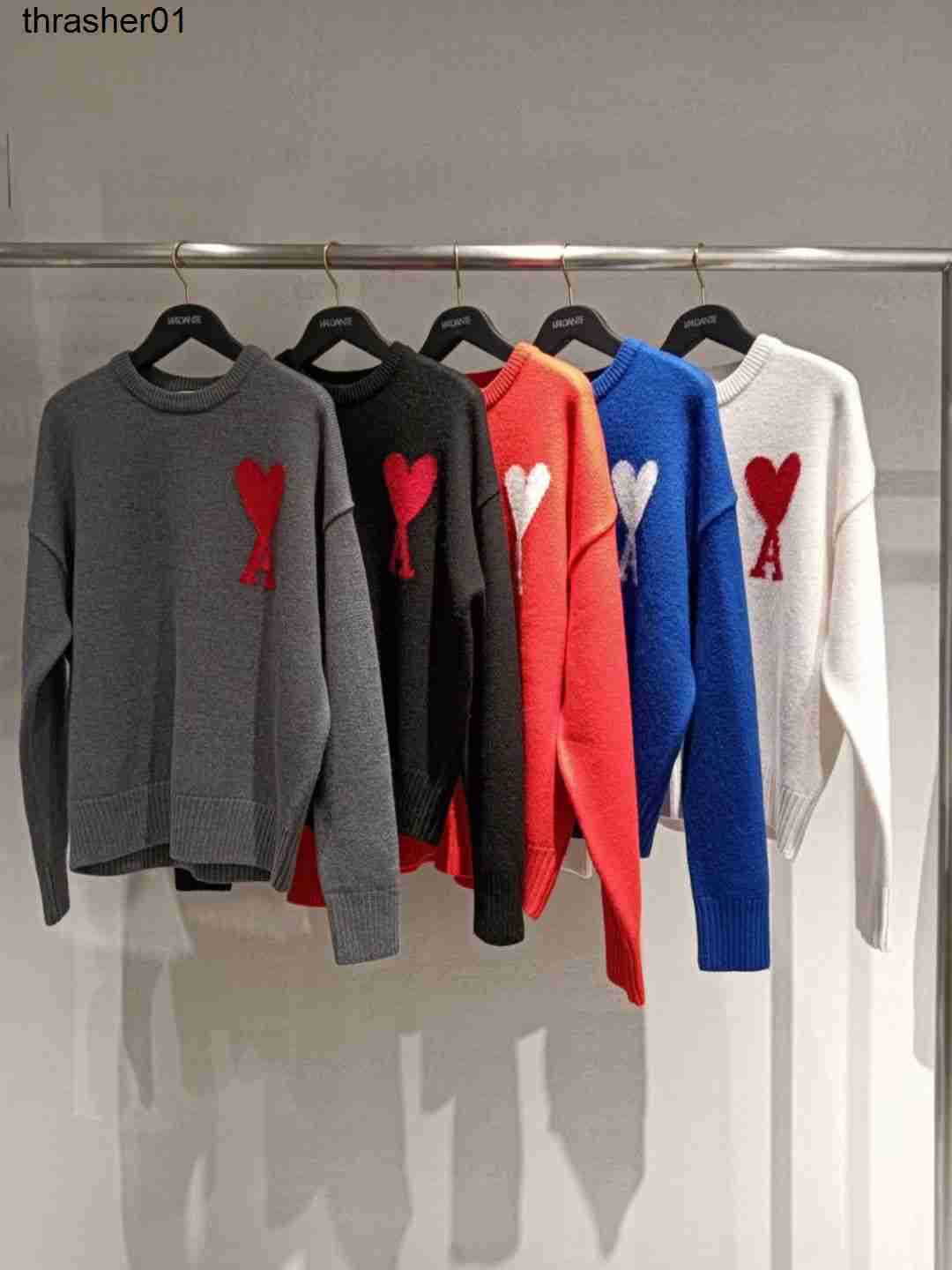 Men' Sweaters designer amis Winter Love Pullover Sweater Men' Casual Long Sleeve Knitwear Coat Women sweaters, White
Men' Sweaters designer amis Winter Love Pullover Sweater Men' Casual Long Sleeve Knitwear Coat Women sweaters, White