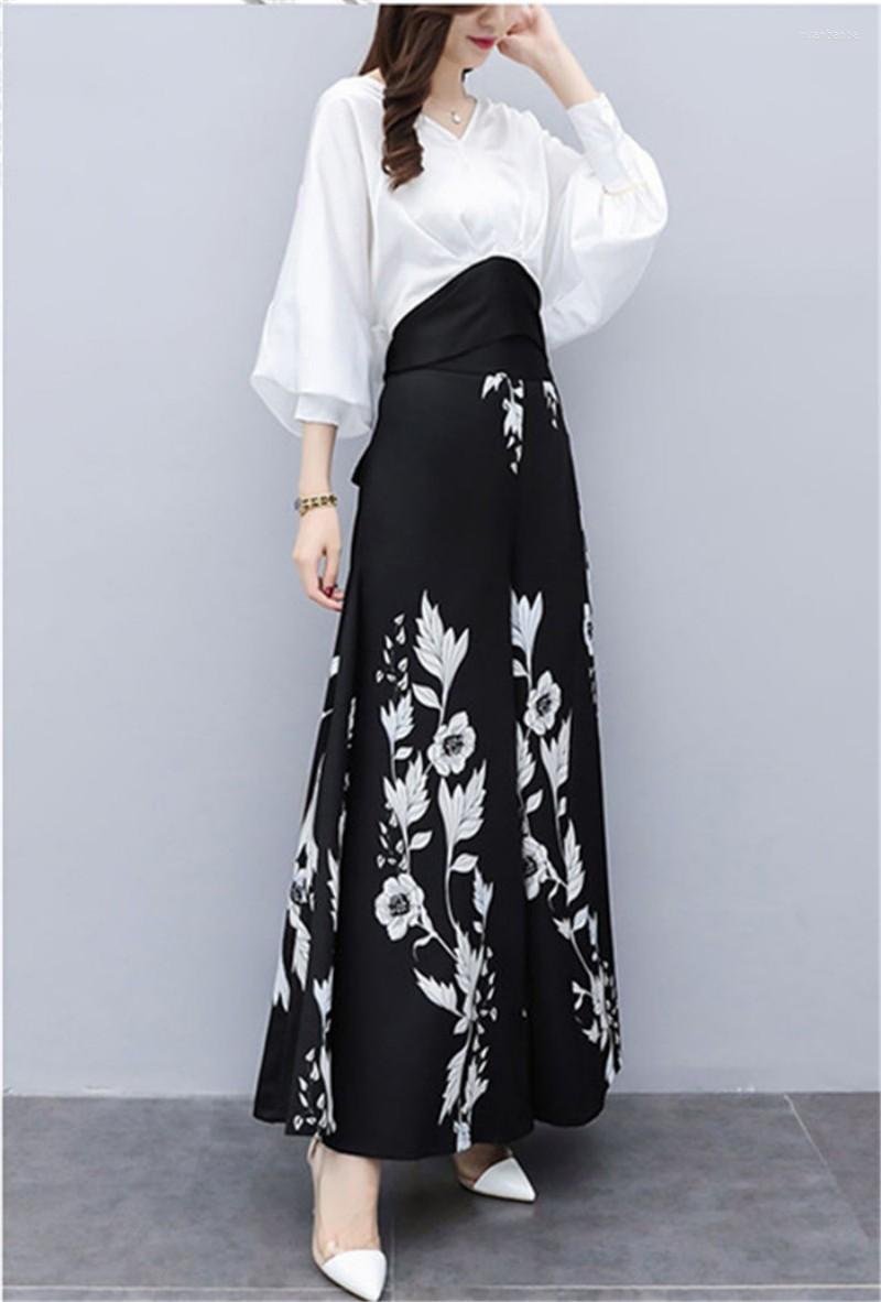 Women's Tracksuits Sexy V Neck Lantern Sleeve Chiffon Blouse And High Waist Wide Leg Pants Women 2 Piece Summer Sets, Black
Women's Tracksuits Sexy V Neck Lantern Sleeve Chiffon Blouse And High Waist Wide Leg Pants Women 2 Piece Summer Sets, Black