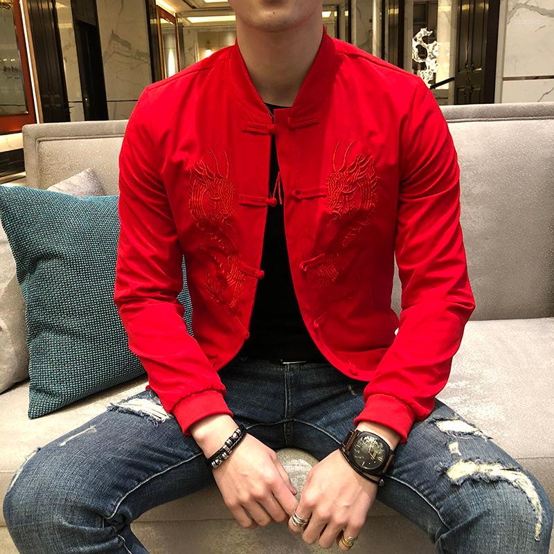 Men's Jackets Vintage Bomber Jacket Slim Baseball Collar Casual Men Chinese Style Festive Autumn Jaqueta Masculina Fashion, Black
Men's Jackets Vintage Bomber Jacket Slim Baseball Collar Casual Men Chinese Style Festive Autumn Jaqueta Masculina Fashion, Black