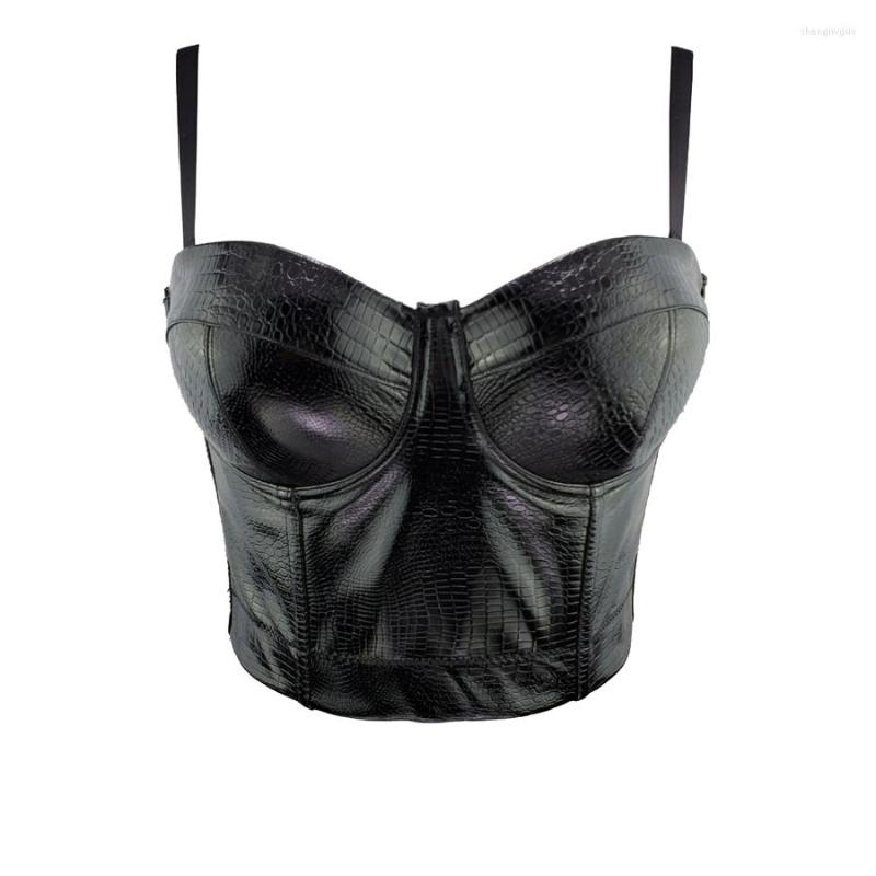 Women's Tanks Crop Top With Cups Party Night Out Club PU Leather Women Bustier Fashion Push Up Bra Female Corset Tops Clothes, Black
Women's Tanks Crop Top With Cups Party Night Out Club PU Leather Women Bustier Fashion Push Up Bra Female Corset Tops Clothes, Black