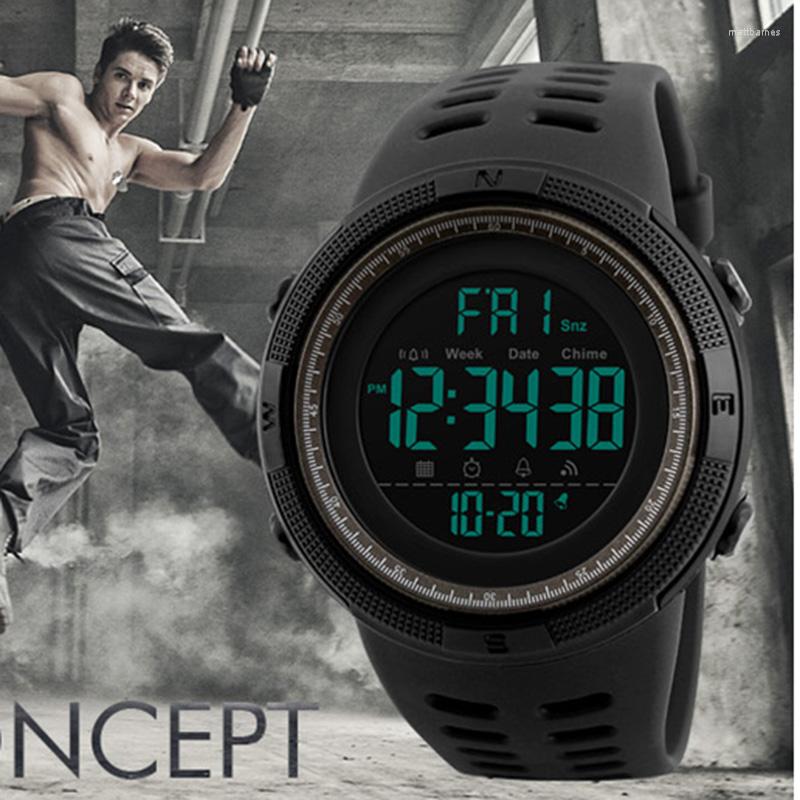 Wristwatches Sports Watches Men Dive 50m Digital LED Army Watch Mens Casual Electronics Relojes Hombre 2022 SKMEI, Black brown
Wristwatches Sports Watches Men Dive 50m Digital LED Army Watch Mens Casual Electronics Relojes Hombre 2022 SKMEI, Black brown