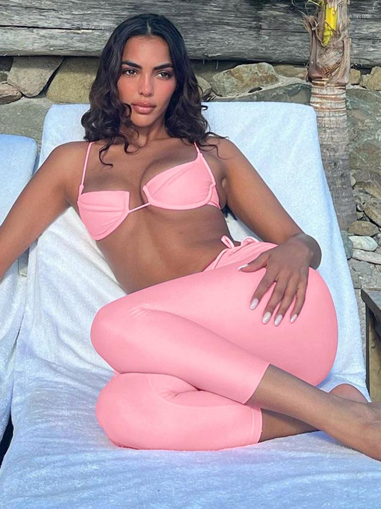 Women's Two Piece Pants Sexy Silm Soild Sets Womens Outfits Short Sleeveless Corset Lacp-Up Pant Fashion Yoga Wear Casual Sandy Beach, Pink set
Women's Two Piece Pants Sexy Silm Soild Sets Womens Outfits Short Sleeveless Corset Lacp-Up Pant Fashion Yoga Wear Casual Sandy Beach, Pink set