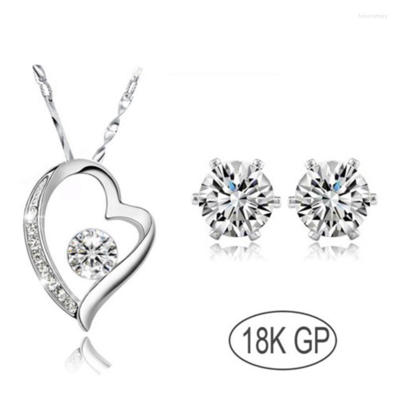 Necklace Earrings Set Shine Zircon Rhinestones Float Heart Pendant Earring Drop Lover Birthday Gift Fashion Bridal Party, Picture shown
Necklace Earrings Set Shine Zircon Rhinestones Float Heart Pendant Earring Drop Lover Birthday Gift Fashion Bridal Party, Picture shown