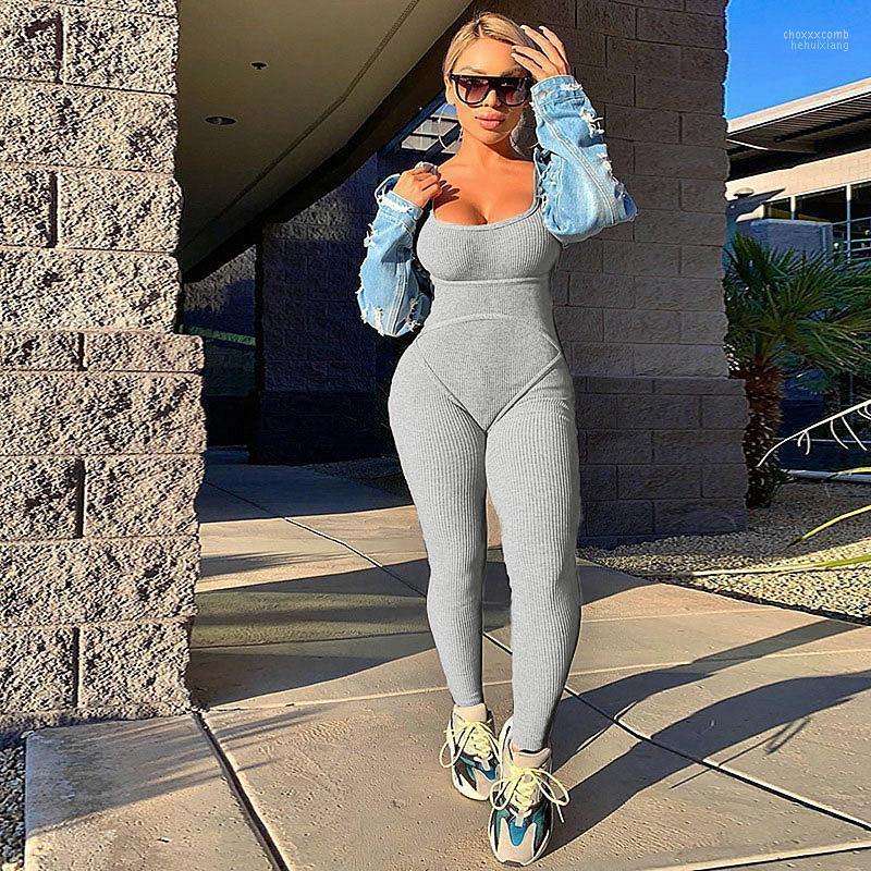 Women's Jumpsuits Women's & Rompers Women Casual Sportwear Knit Rib Bodycon Jumpsuit Sexy Sleeveless Backless Fitness Long Pant 2022, Gray
Women's Jumpsuits Women's & Rompers Women Casual Sportwear Knit Rib Bodycon Jumpsuit Sexy Sleeveless Backless Fitness Long Pant 2022, Gray