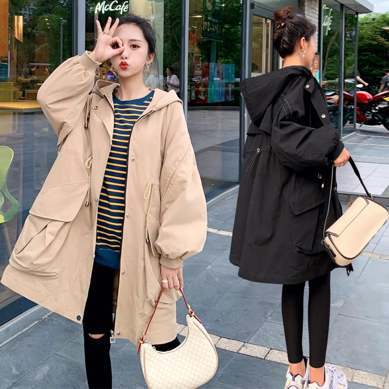 Women's Trench Coats Windbreaker Women's Clothing Spring Autumn Loose Waist Slim Casual Tooling Hooded Long Outerwear D1071, Khaki
Women's Trench Coats Windbreaker Women's Clothing Spring Autumn Loose Waist Slim Casual Tooling Hooded Long Outerwear D1071, Khaki