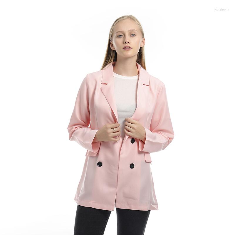 Women' Suits Fashion Solid Colors Blazer Women Double Breasted Casual Office Plus Size Elegant Chic Simple Work Wear Jacket All-Match, Pink
Women' Suits Fashion Solid Colors Blazer Women Double Breasted Casual Office Plus Size Elegant Chic Simple Work Wear Jacket All-Match, Pink